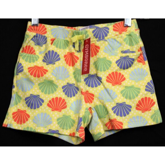 NEW 2009 Gymboree Mermaid Magic Yellow Seashell Shorts Beach Ocean sz 7 Dots - Picture 1 of 5